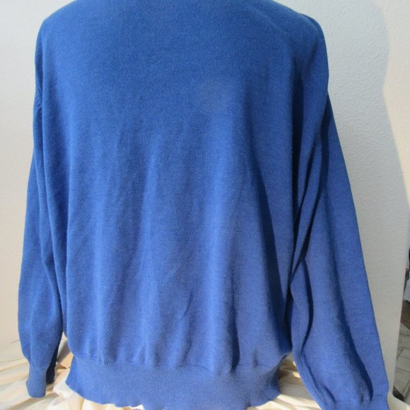 Gorgeous Deep Blue Accent Sweater / Size 2X / Cotton Rayon - Picture 2 of 9